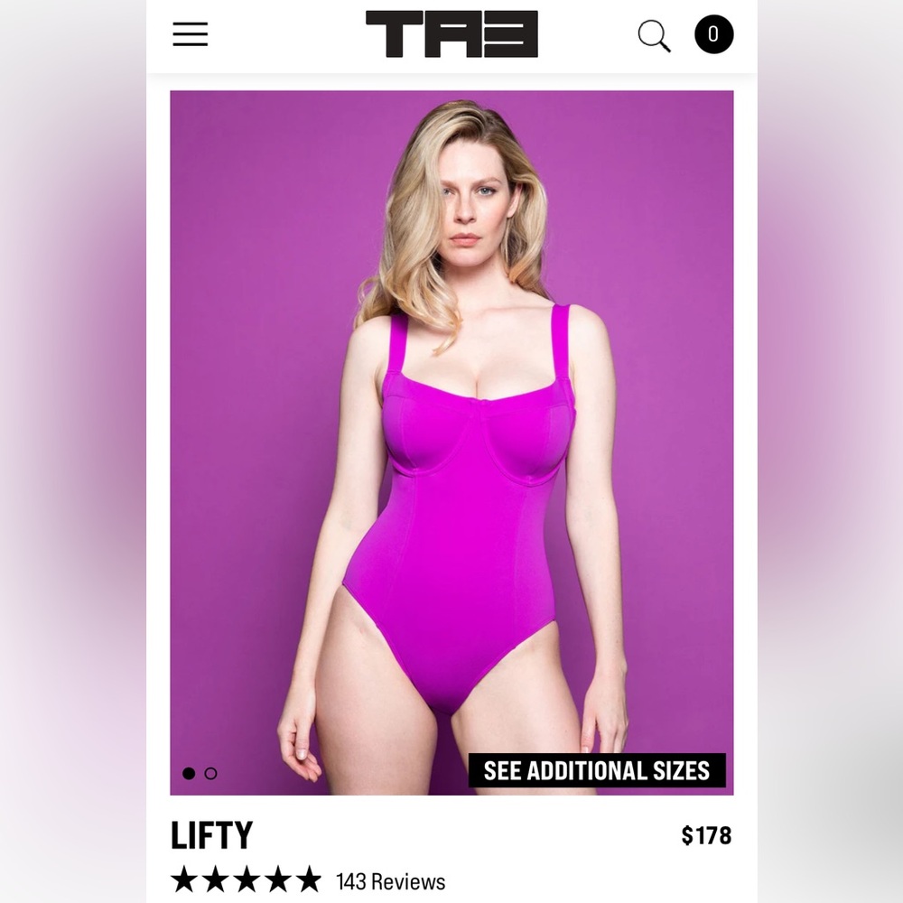 TA3 Lifty One piece Swimsuit in Orchid M Reg/Long